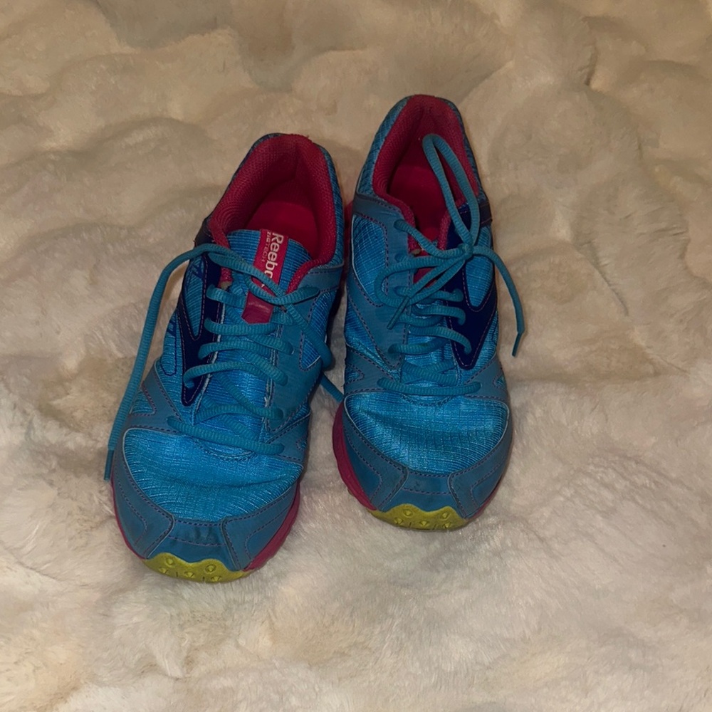 Reebok Blue and Pink Athletic Shoes for Performance